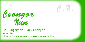 csongor nun business card